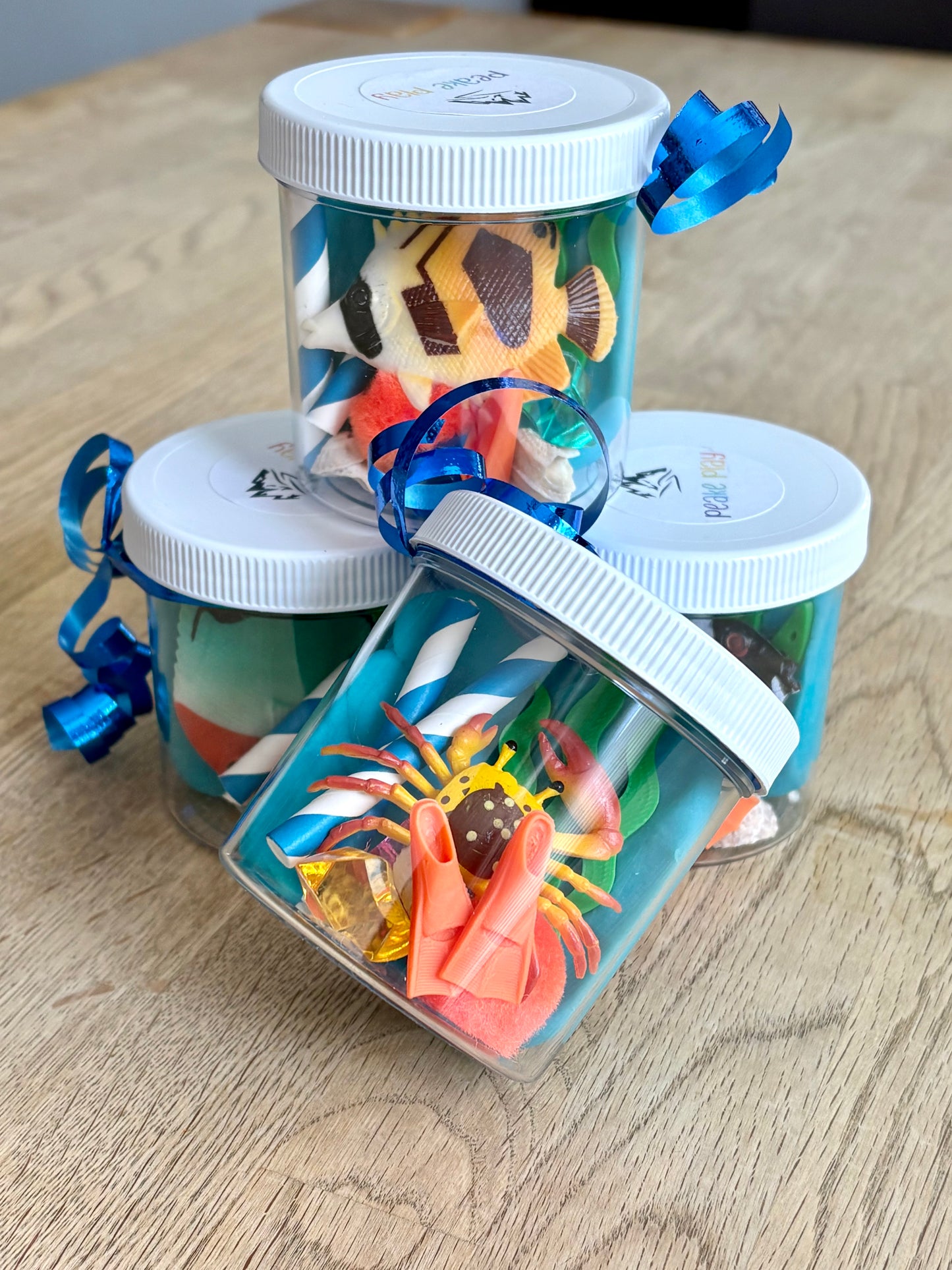 Ocean playdough party favours