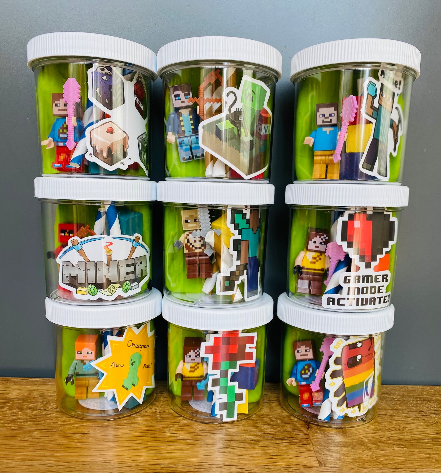 Minecraft Party Play-Dough Party Favours