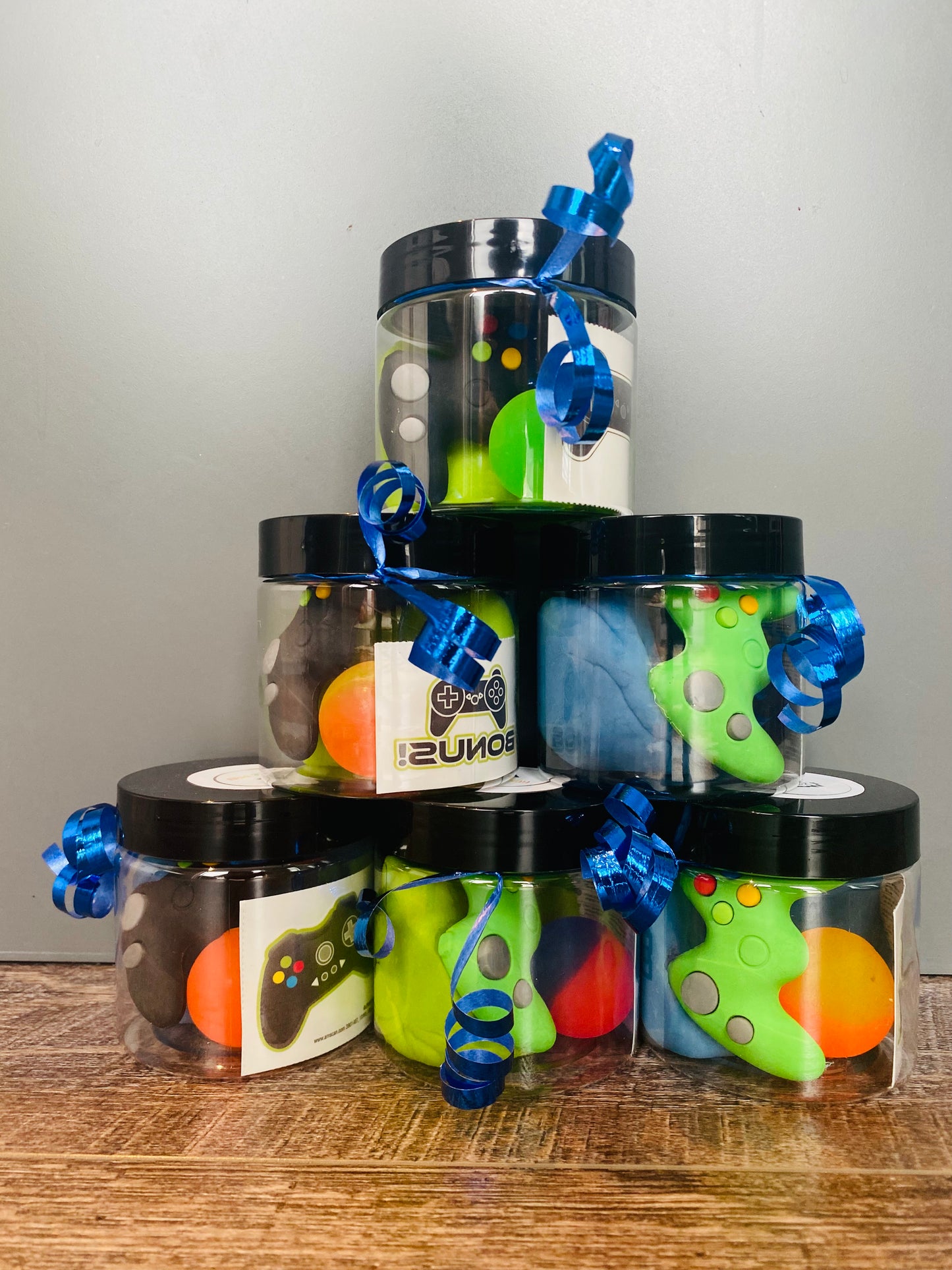 Video Game Party Play-Dough Jar